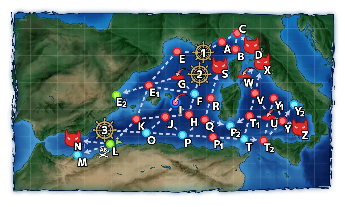 E4 イタリア半島沖